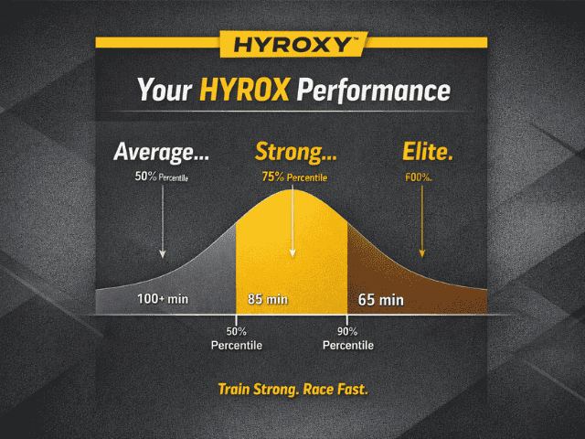 Percentile Curve show What Does “Good” Really Mean in HYROX?